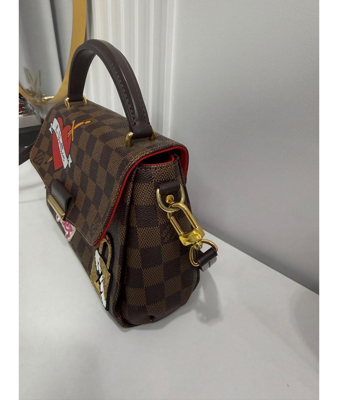 LOUIS VUITTON Коричневая сумка с короткими ручками из канвы, фото 2
