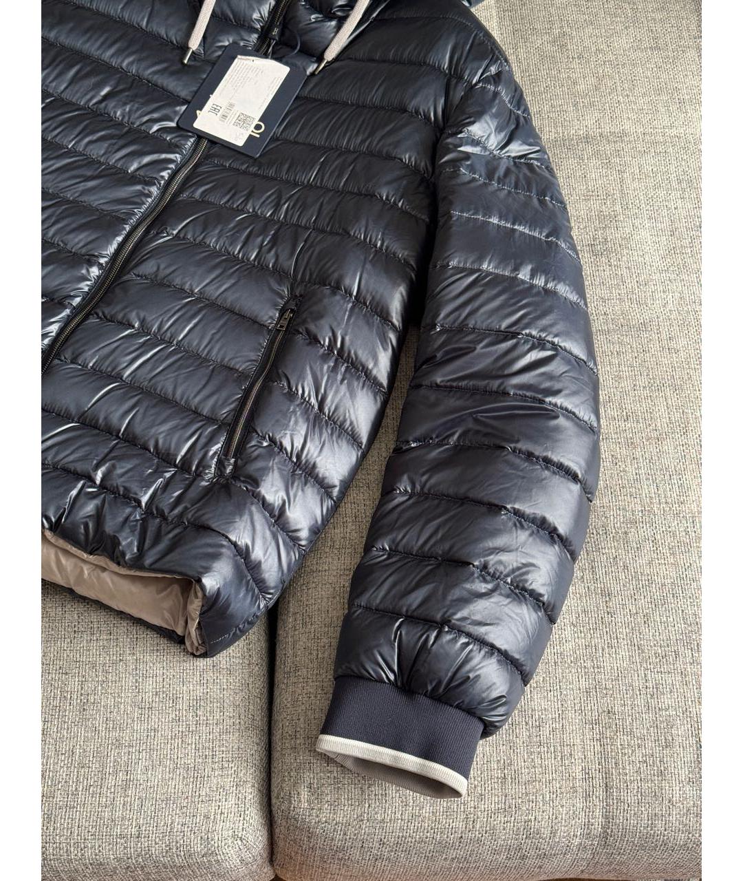 HERNO Темно-синий полиамидовый пуховик, фото 3