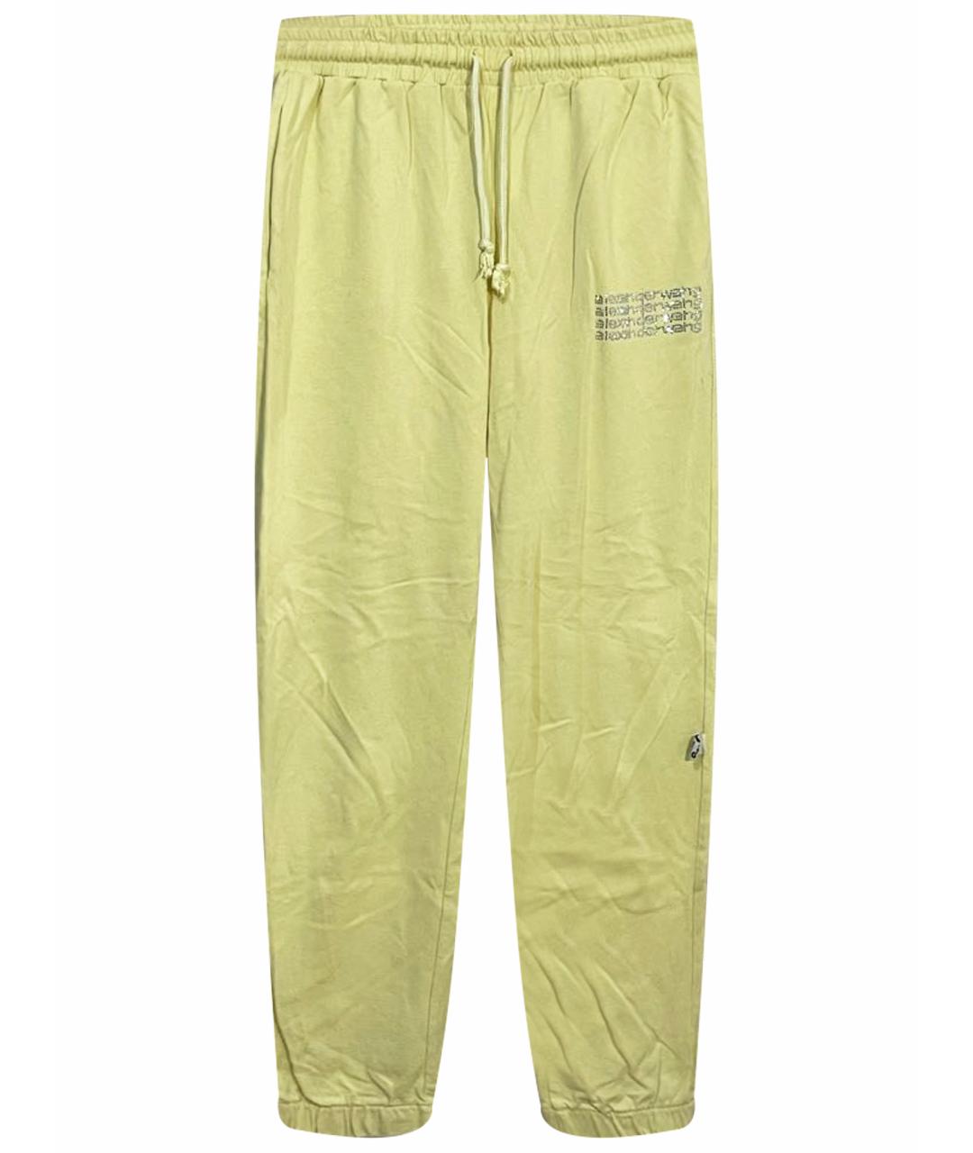 ALEXANDER WANG Желтые хлопковые спортивные брюки и шорты, фото 1