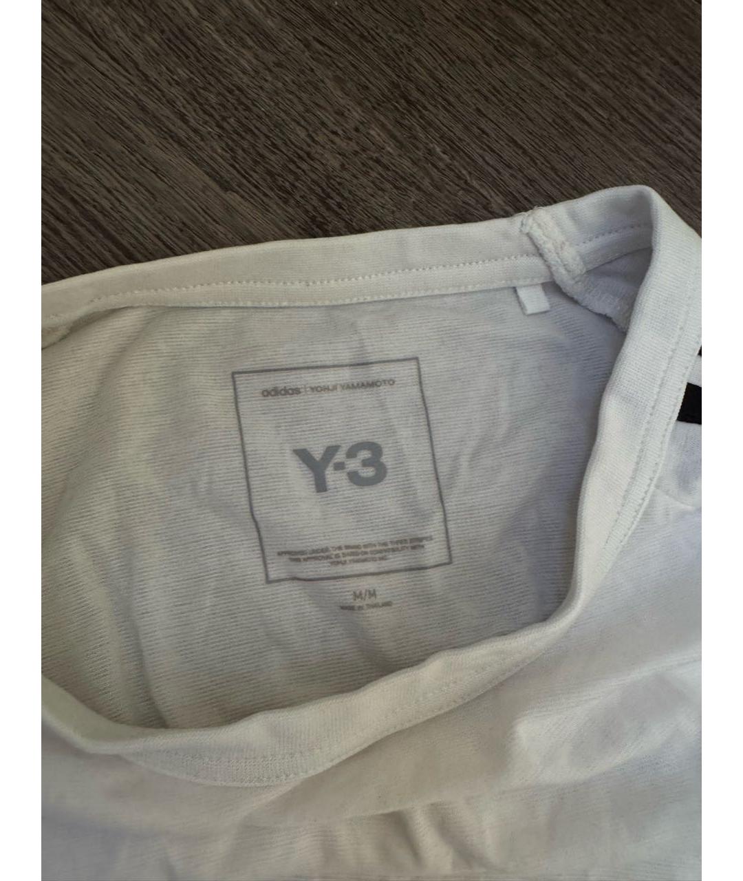 Y-3 Белая хлопковая футболка, фото 3