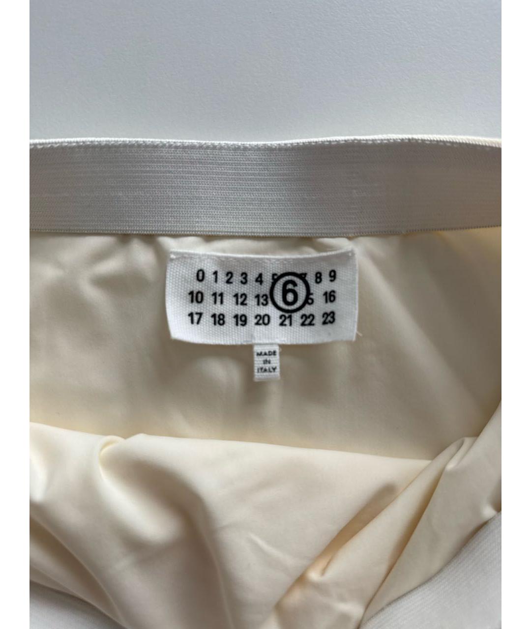 MM6 MAISON MARGIELA Бежевое полиамидовое вечернее платье, фото 3