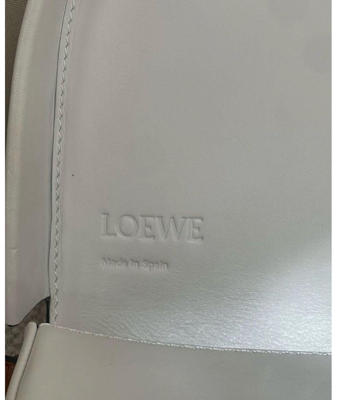 LOEWE Белая кожаная сумка через плечо, фото 8
