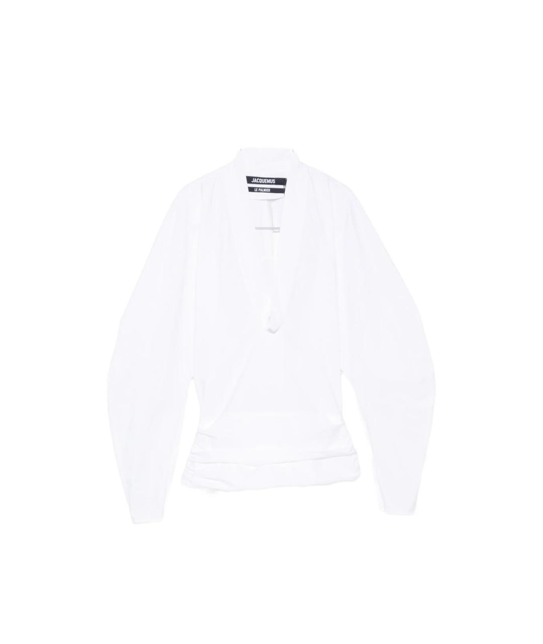 JACQUEMUS Белая хлопковая рубашка, фото 1