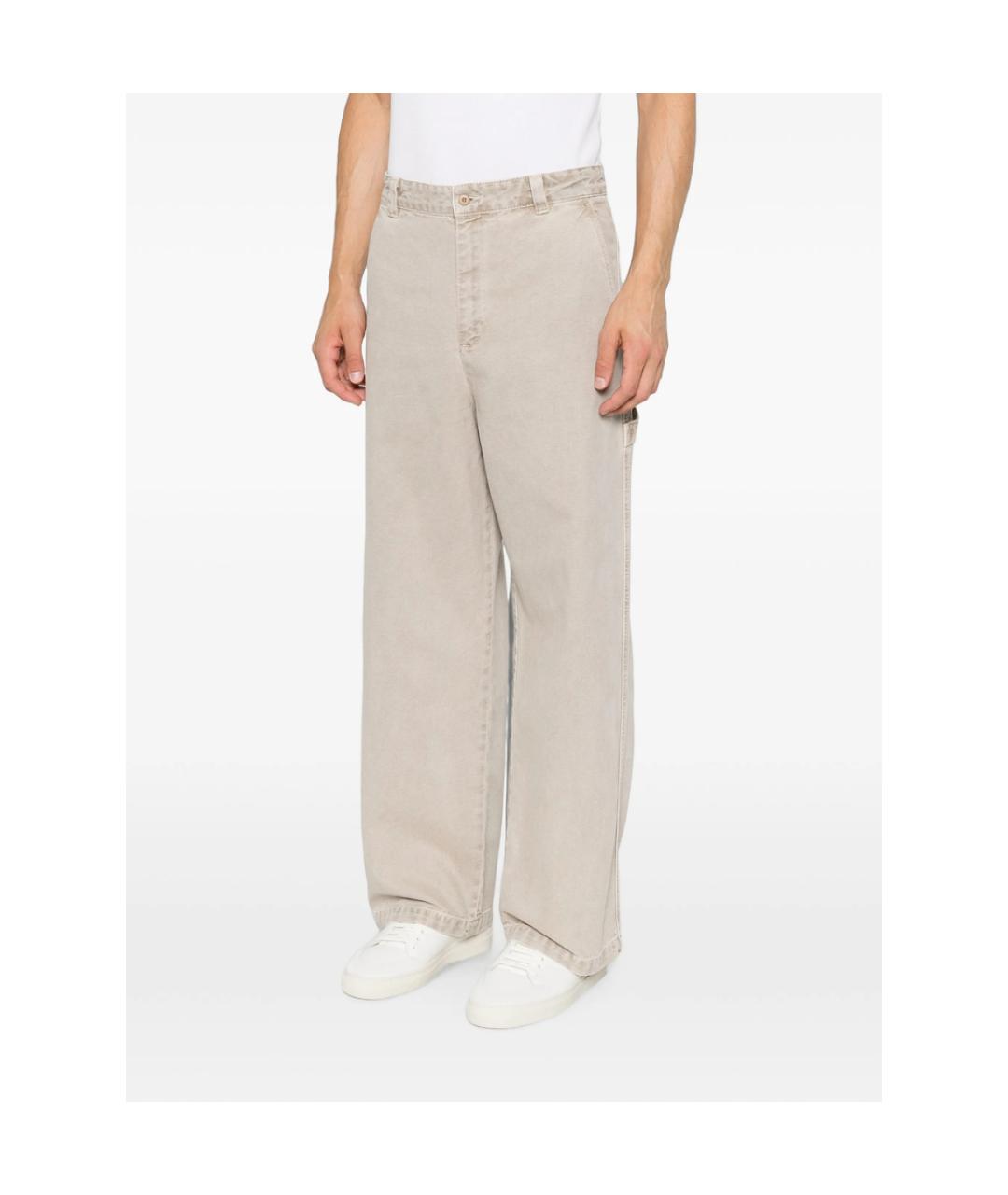 A.P.C. Бежевые хлопковые повседневные брюки, фото 5