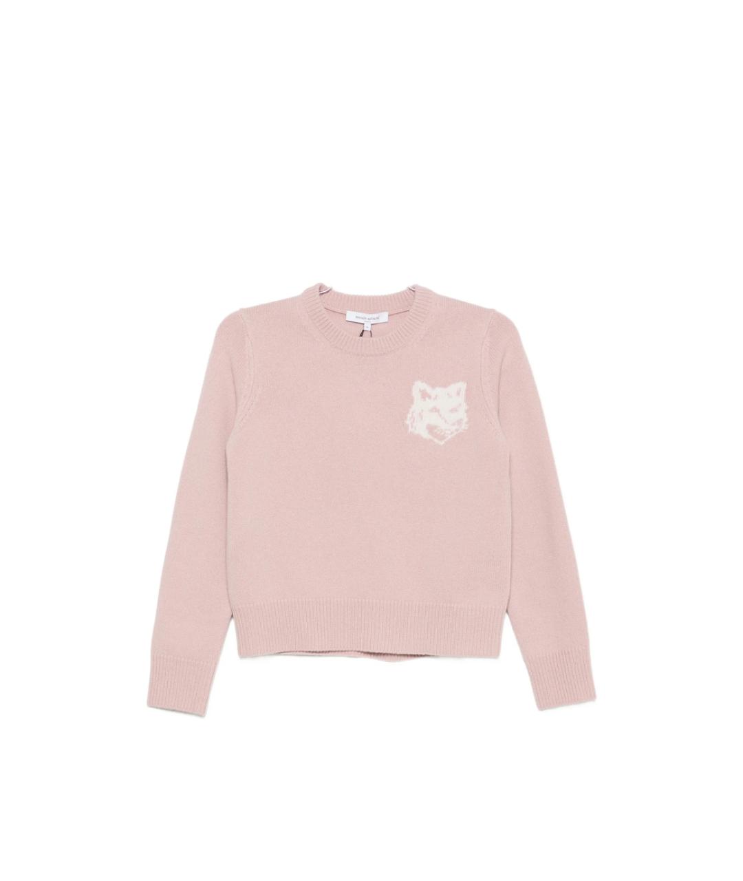 MAISON KITSUNE Розовый шерстяной джемпер / свитер, фото 1