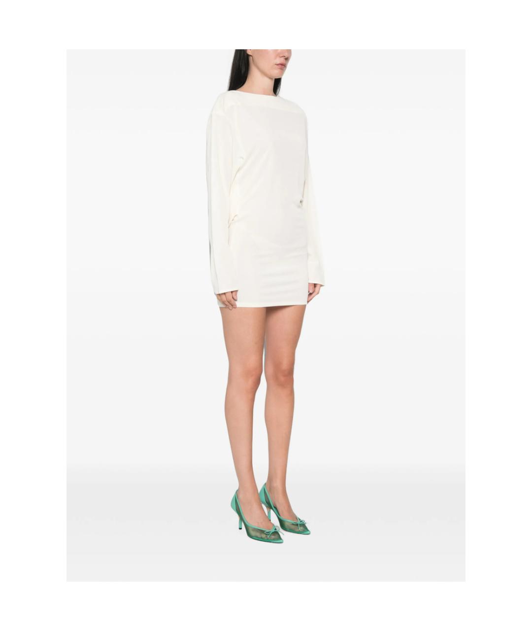 JACQUEMUS Бежевое полиамидовое коктейльное платье, фото 3