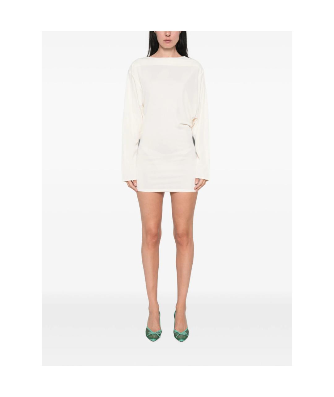 JACQUEMUS Бежевое полиамидовое коктейльное платье, фото 2