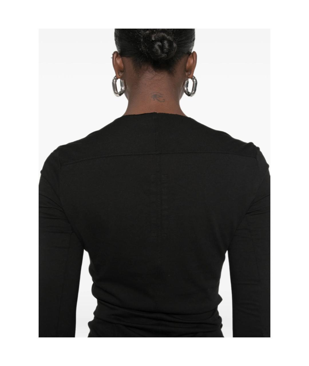 RICK OWENS DRKSHDW Черное хлопковое вечернее платье, фото 4