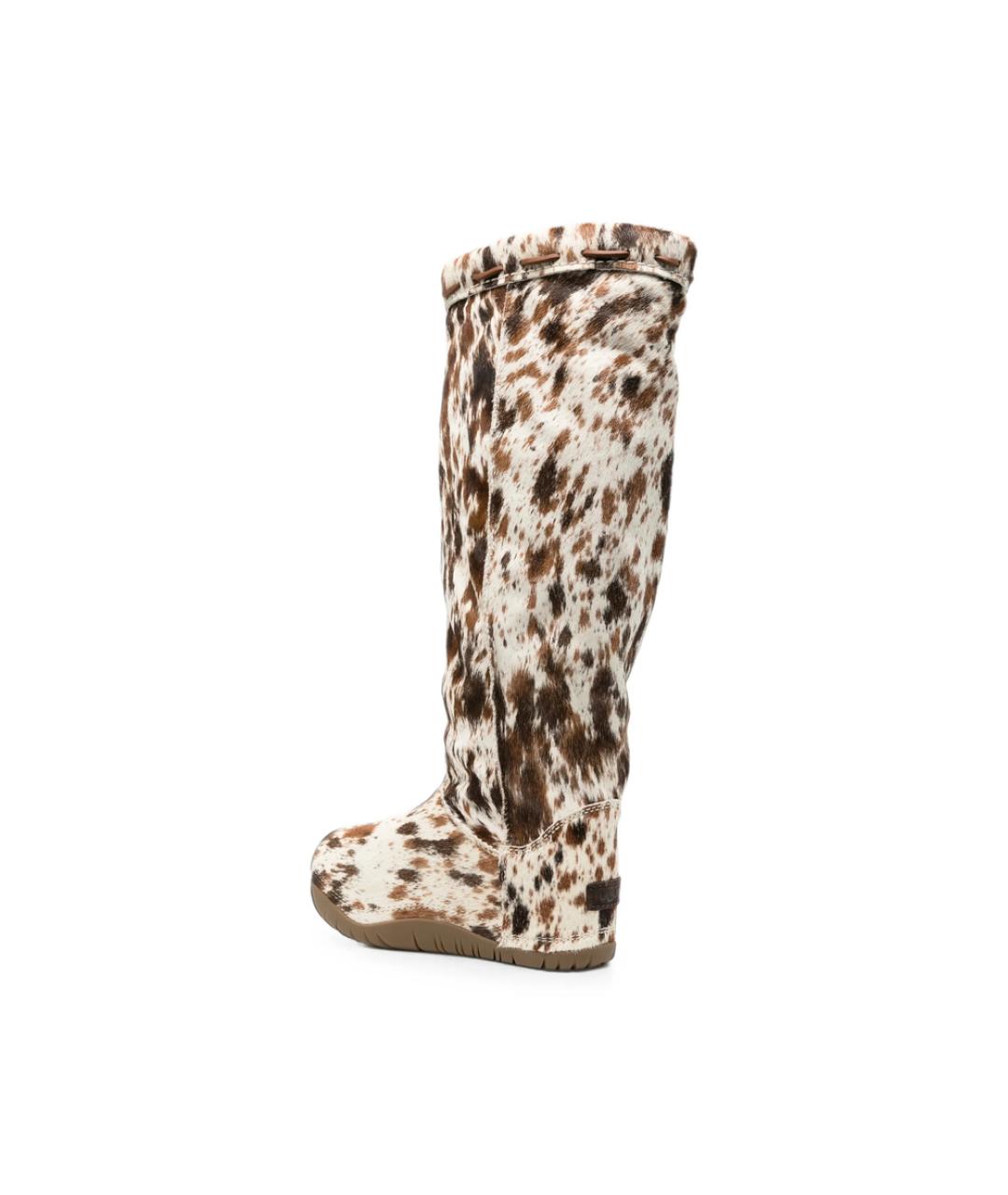 UGG Белые кожаные сапоги, фото 2