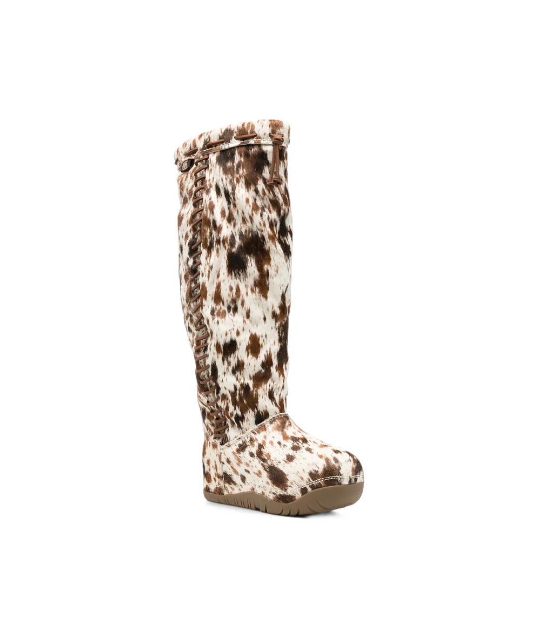 UGG Белые кожаные сапоги, фото 4