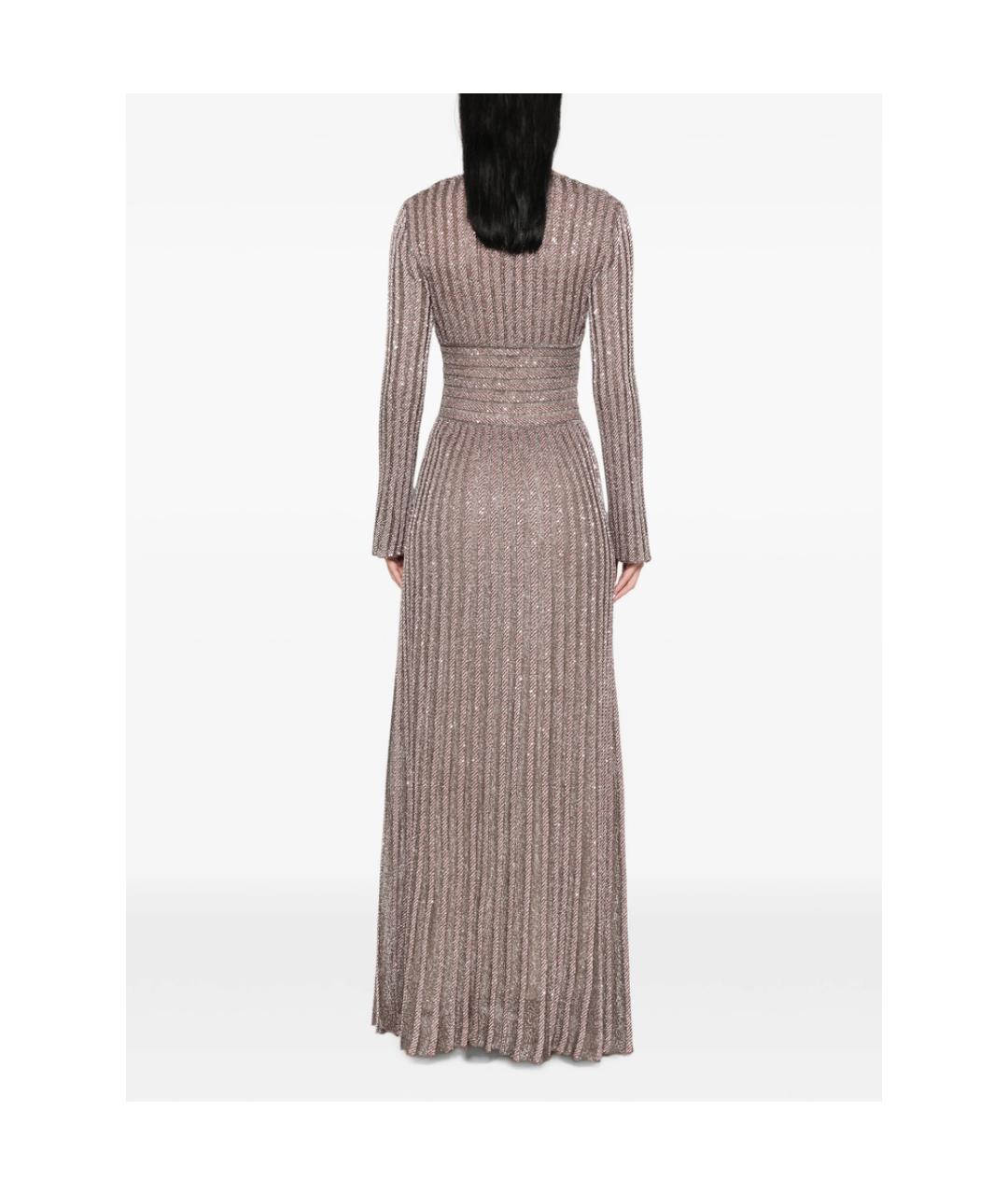 MISSONI Бежевое полиэстеровое вечернее платье, фото 3