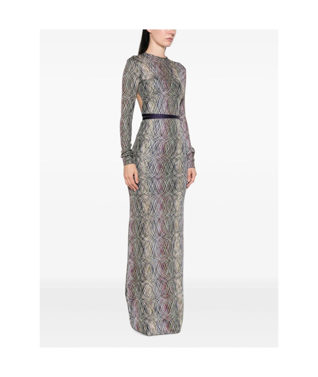 MISSONI Серое вискозное коктейльное платье, фото 2