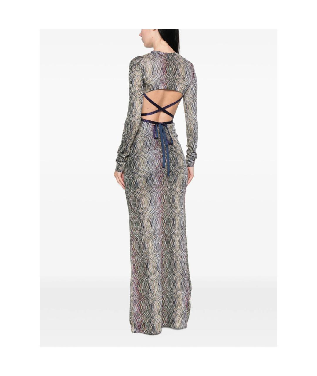 MISSONI Серое вискозное коктейльное платье, фото 3