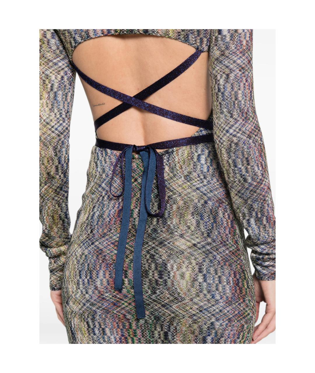 MISSONI Серое вискозное коктейльное платье, фото 4