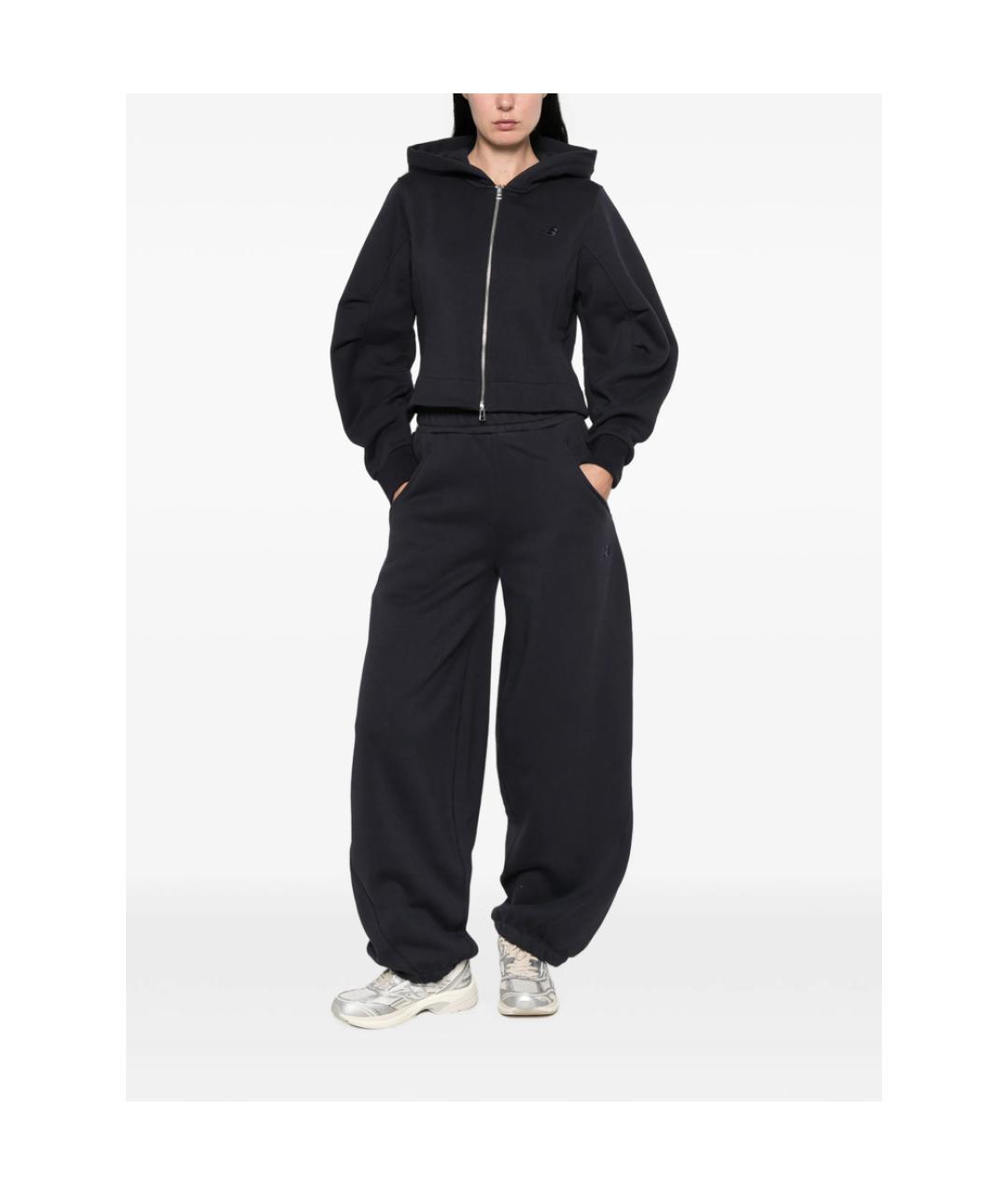 NEW BALANCE Синие полиэстеровые брюки широкие, фото 4