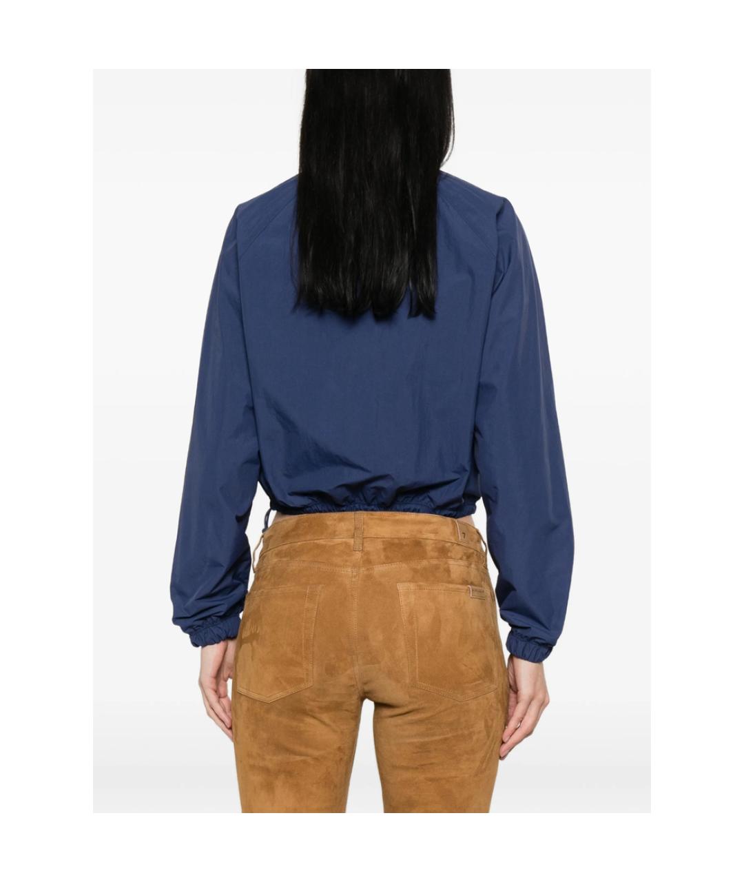 GUCCI Синяя полиэстеровая куртка, фото 3