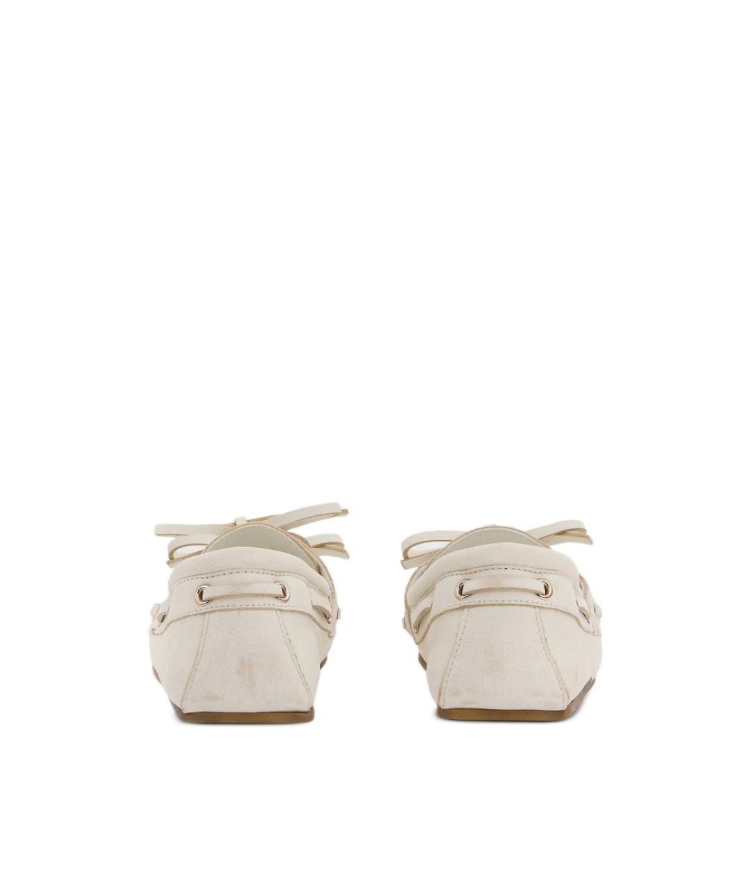 GUCCI Белые кожаные мокасины, фото 5