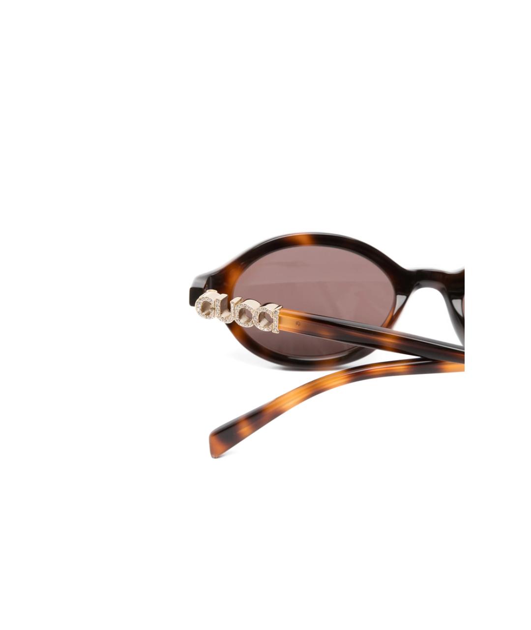 GUCCI Коричневые солнцезащитные очки, фото 3