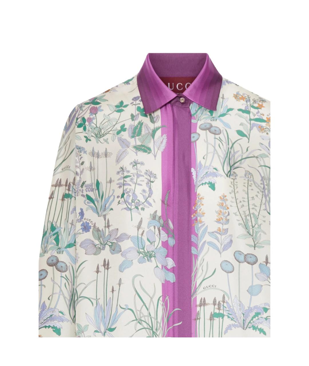GUCCI Мульти шелковая рубашка, фото 2