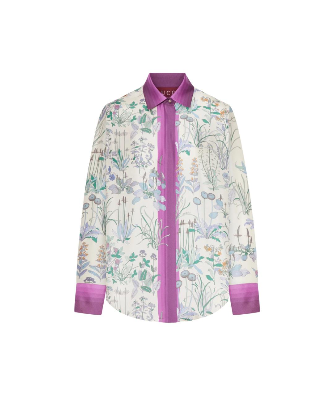 GUCCI Мульти шелковая рубашка, фото 1