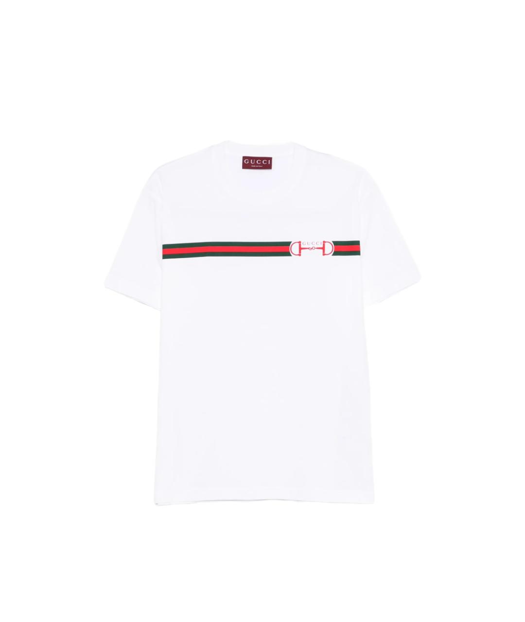 GUCCI Белая хлопковая футболка, фото 1