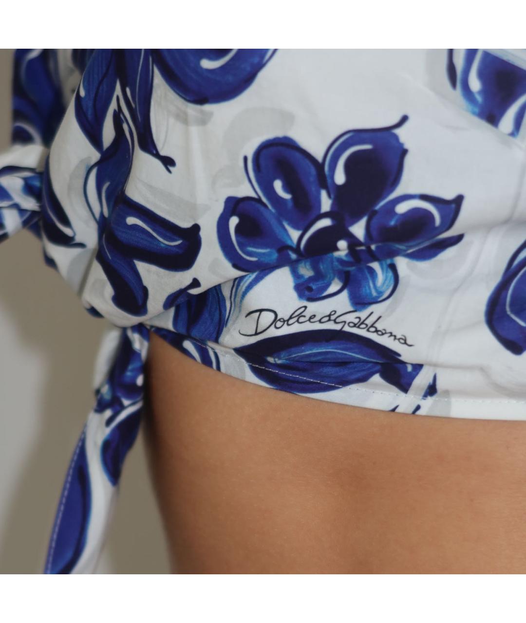 DOLCE&GABBANA Белая хлопковая блузы, фото 7