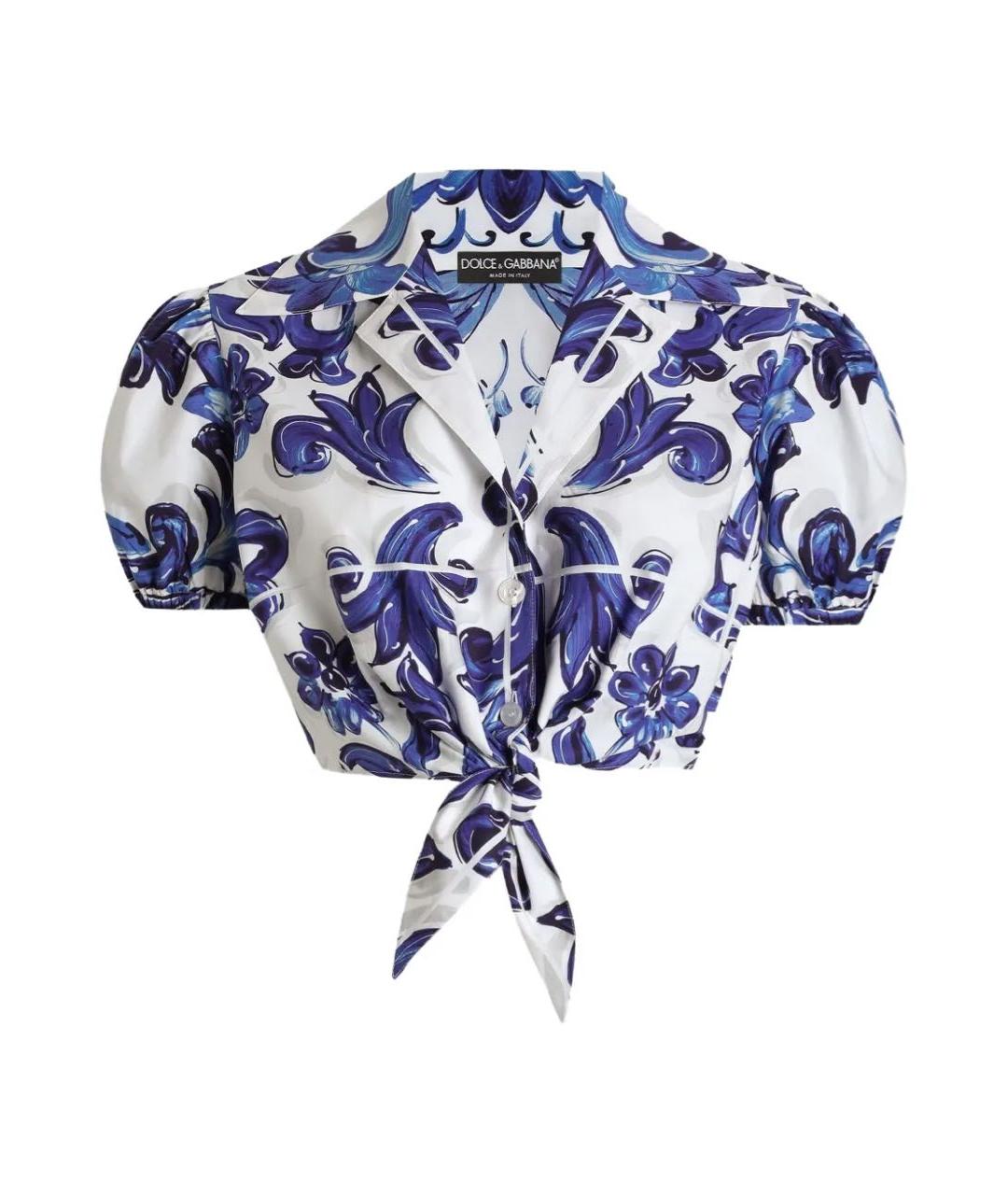 DOLCE&GABBANA Белая хлопковая блузы, фото 8