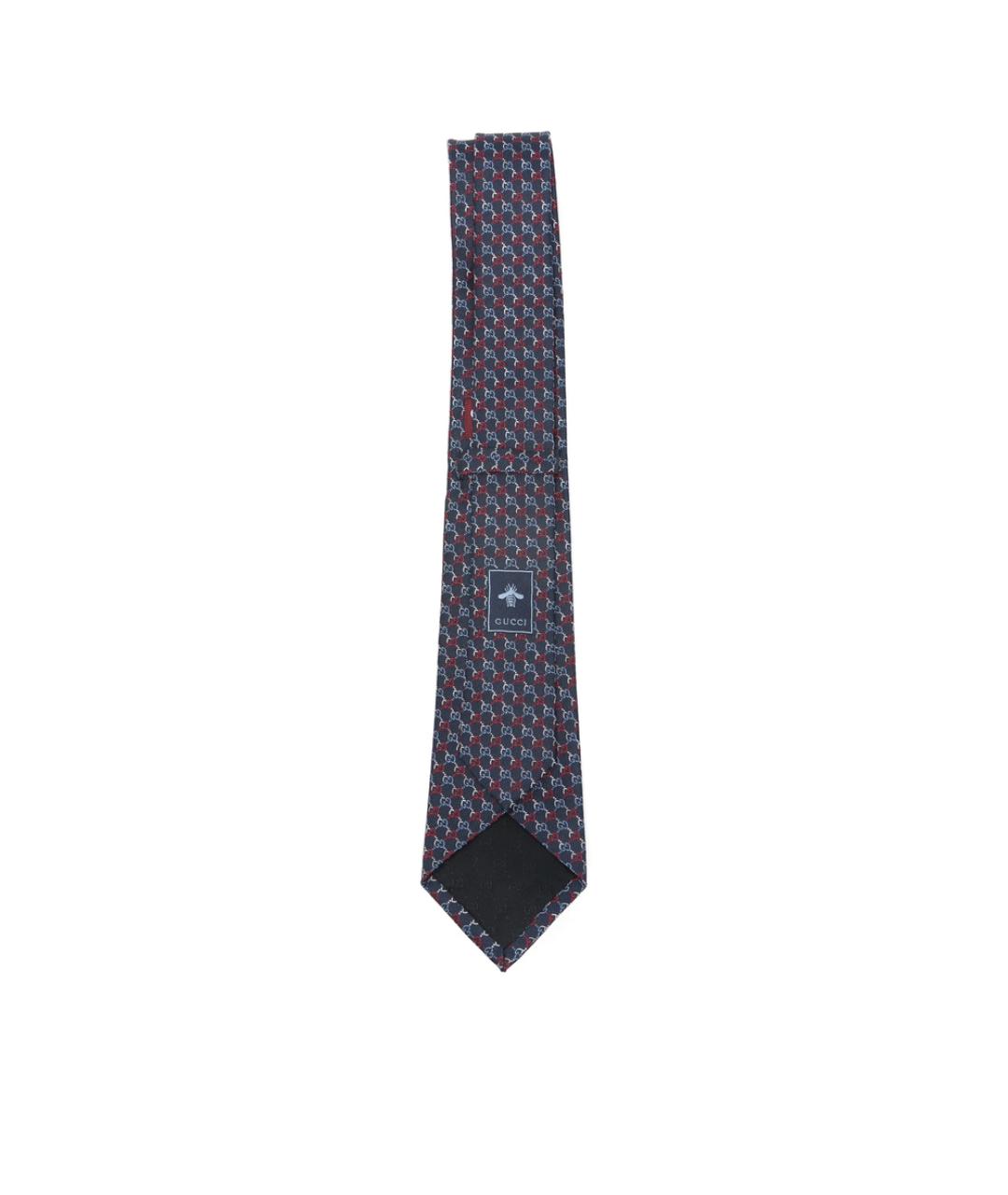 GUCCI Синий шелковый галстук, фото 2