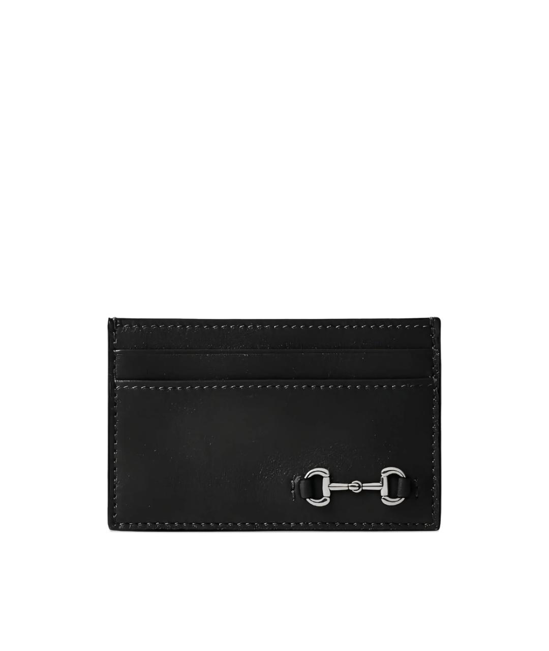 GUCCI Черный кожаный кардхолдер, фото 1