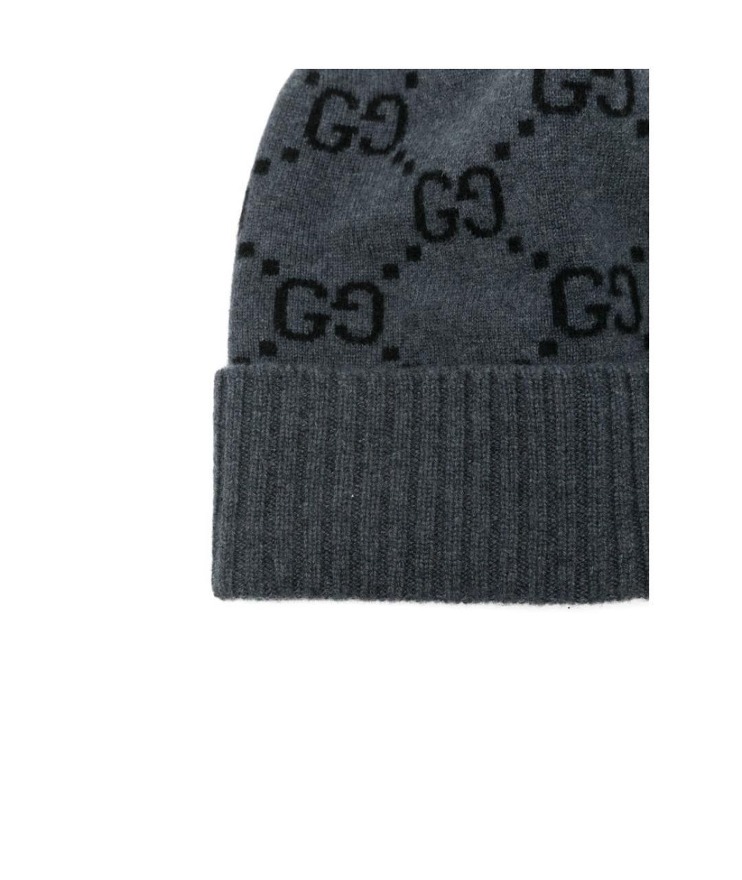 GUCCI Серая кашемировая шапка, фото 3