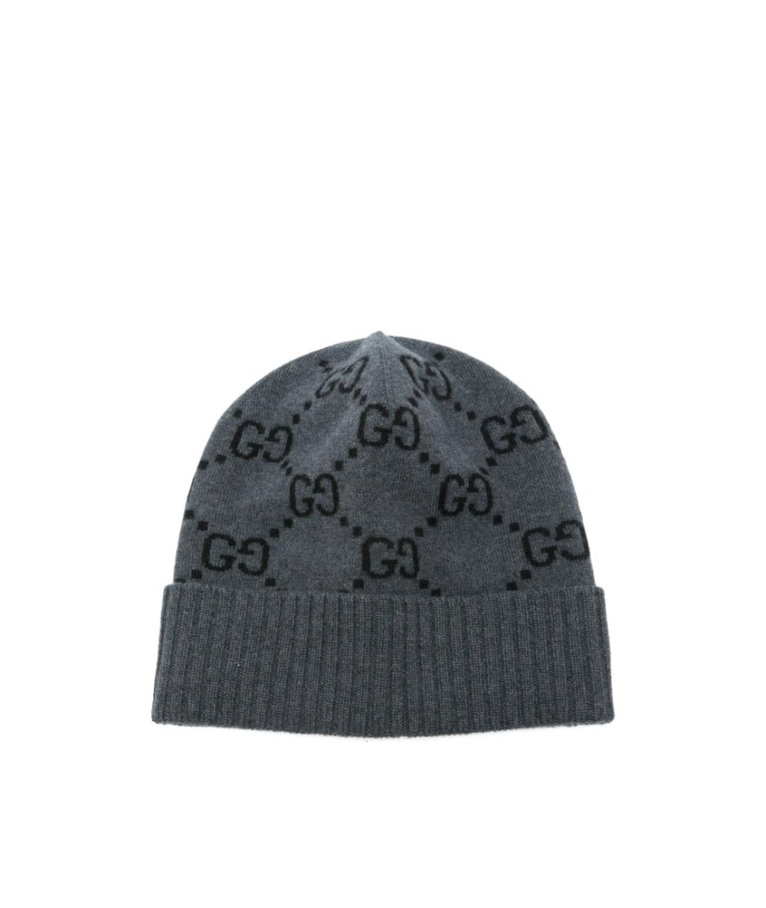 GUCCI Серая кашемировая шапка, фото 1