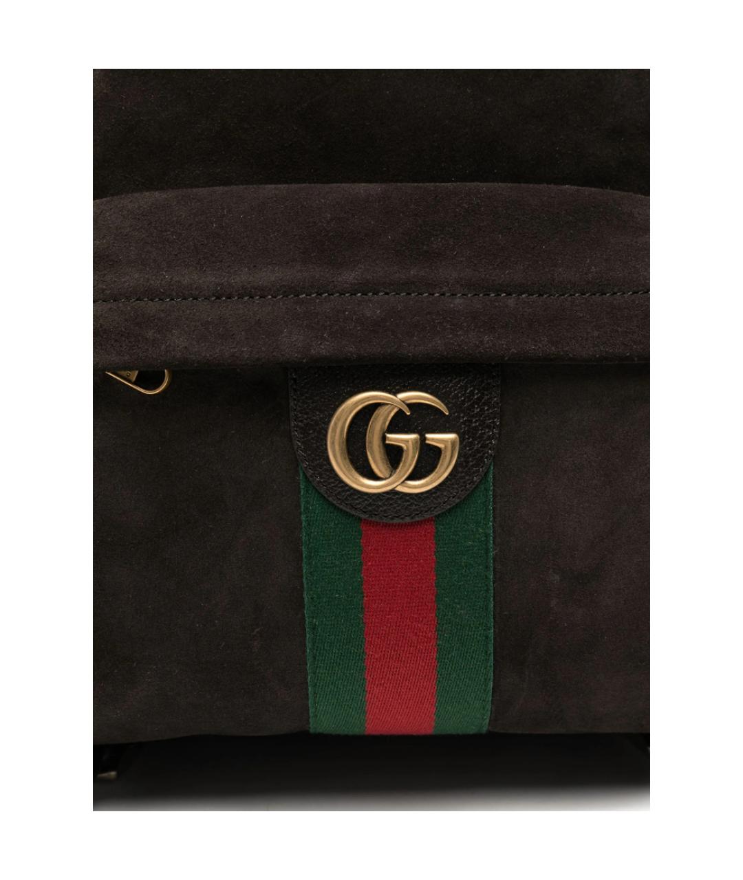 GUCCI Коричневый кожаный рюкзак, фото 4