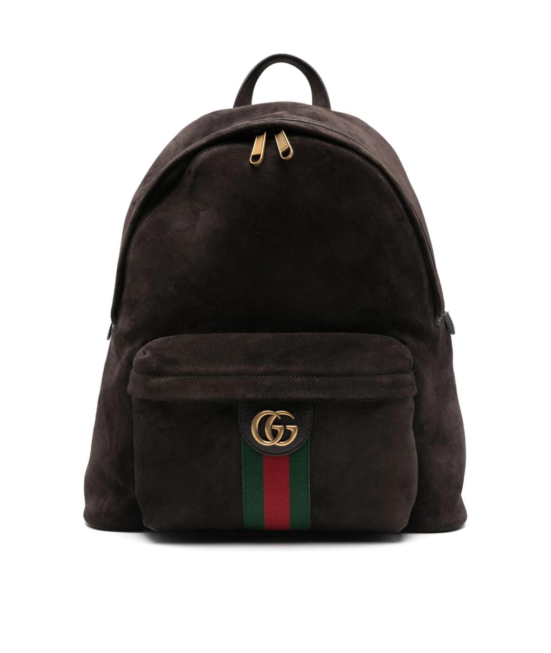 GUCCI Коричневый кожаный рюкзак, фото 1