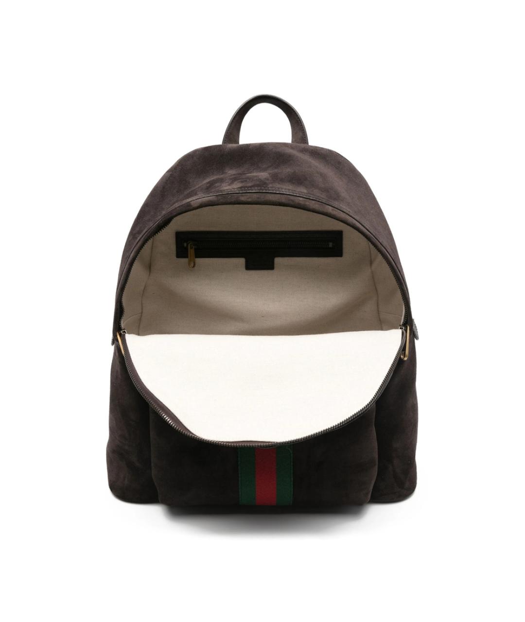 GUCCI Коричневый кожаный рюкзак, фото 3