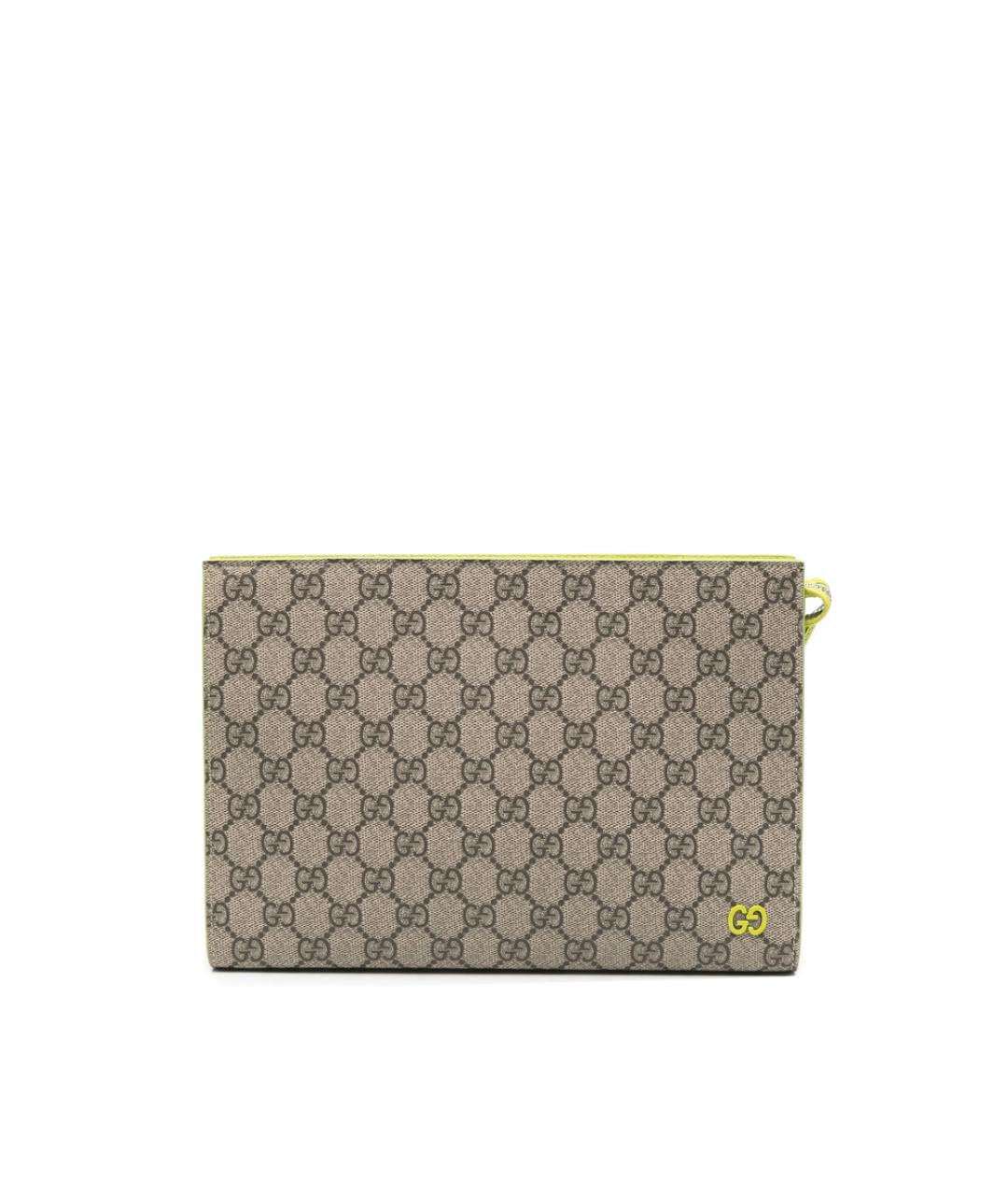 GUCCI Бежевая кожаная барсетка, фото 1