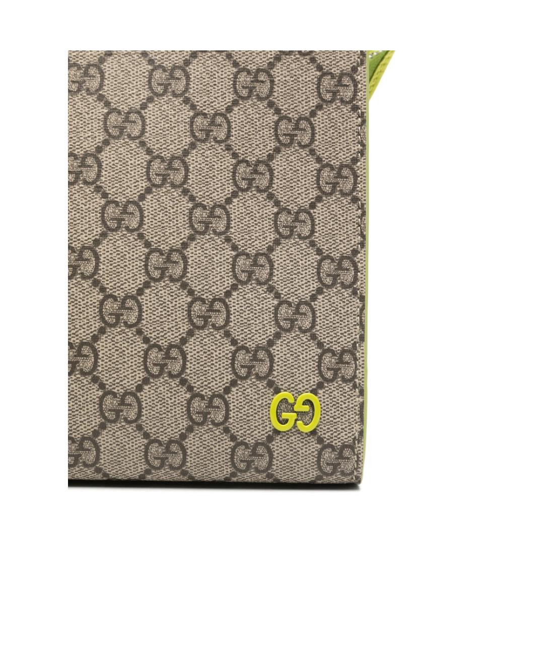 GUCCI Бежевая кожаная барсетка, фото 2