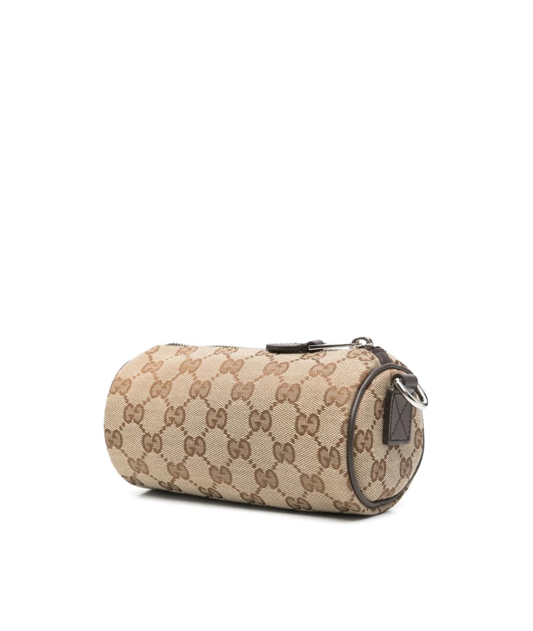 GUCCI Коричневая сумка на плечо из канвы, фото 3