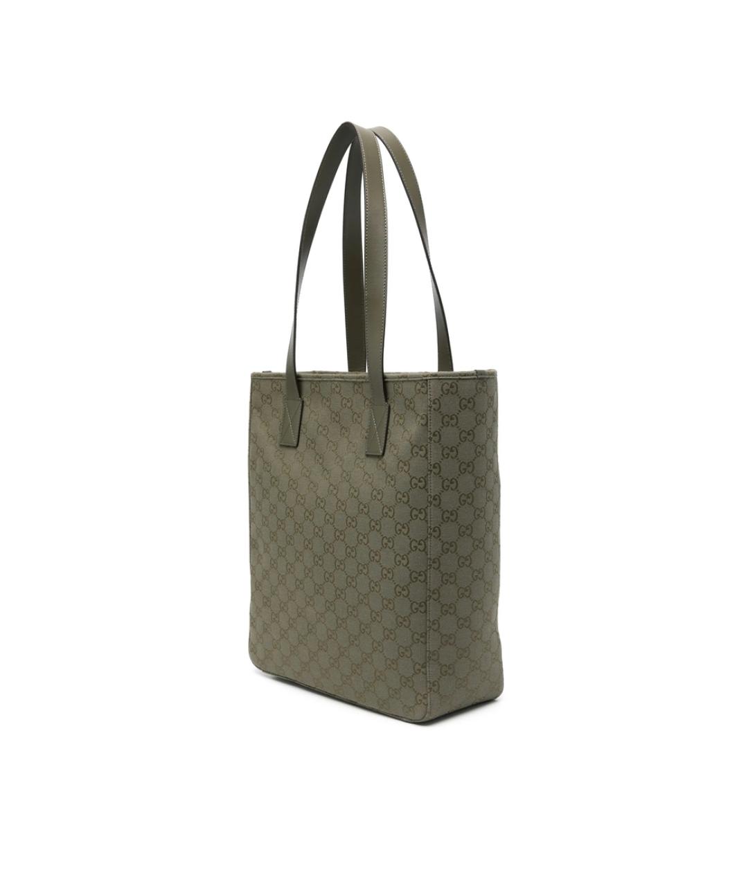 GUCCI Зеленая кожаная сумка тоут, фото 3