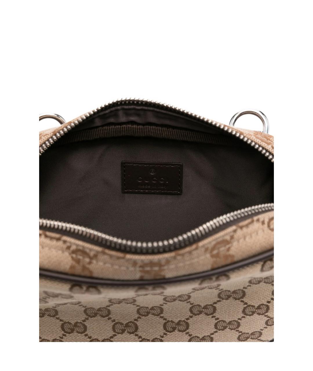 GUCCI Бежевая синтетическая сумка на плечо, фото 5