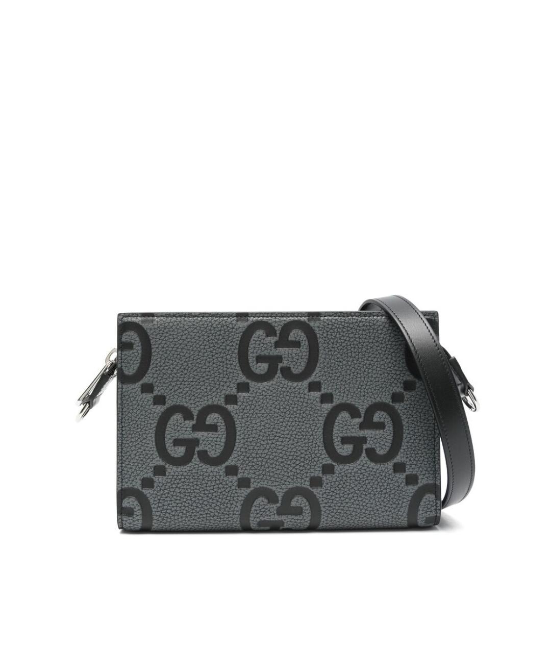 GUCCI Серая кожаная сумка на плечо, фото 1