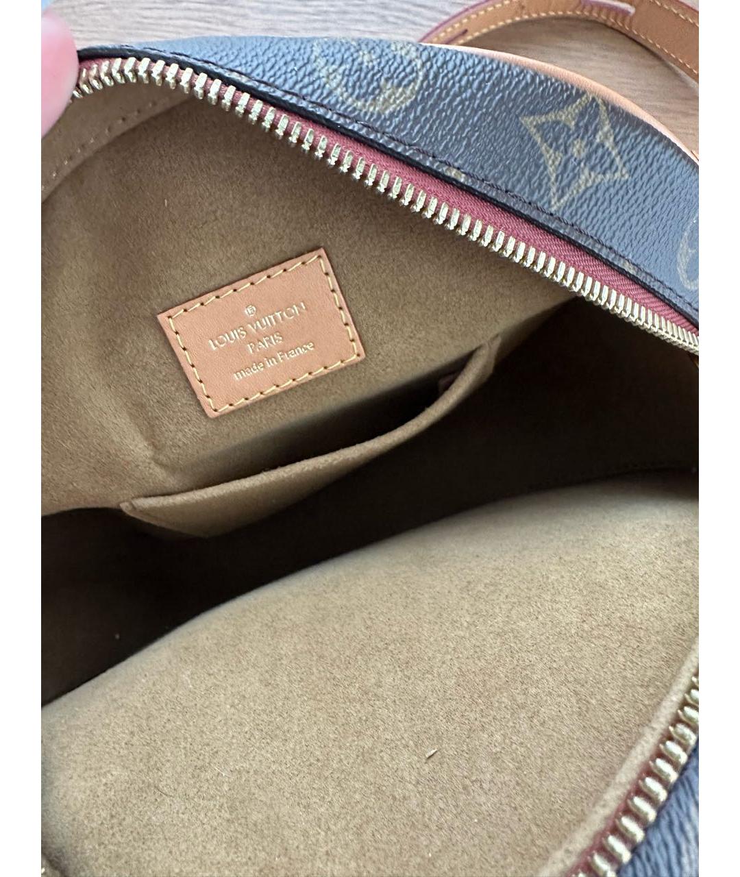 LOUIS VUITTON Коричневая кожаная сумка через плечо, фото 4