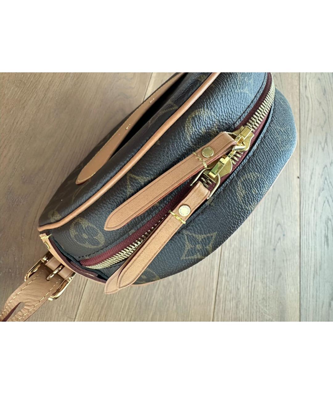 LOUIS VUITTON Коричневая кожаная сумка через плечо, фото 3
