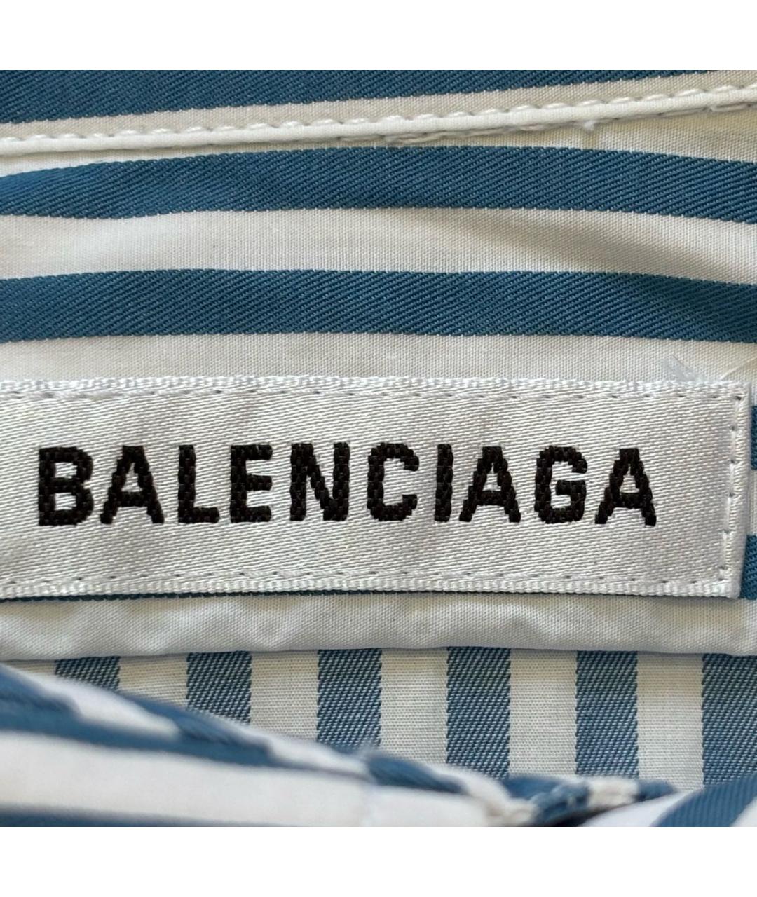 BALENCIAGA Синяя хлопковая рубашка, фото 3