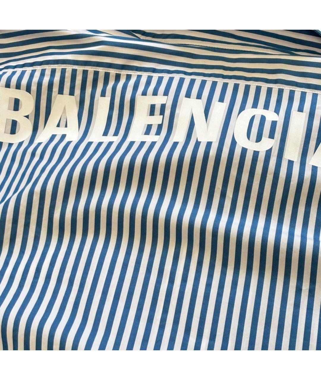 BALENCIAGA Синяя хлопковая рубашка, фото 7