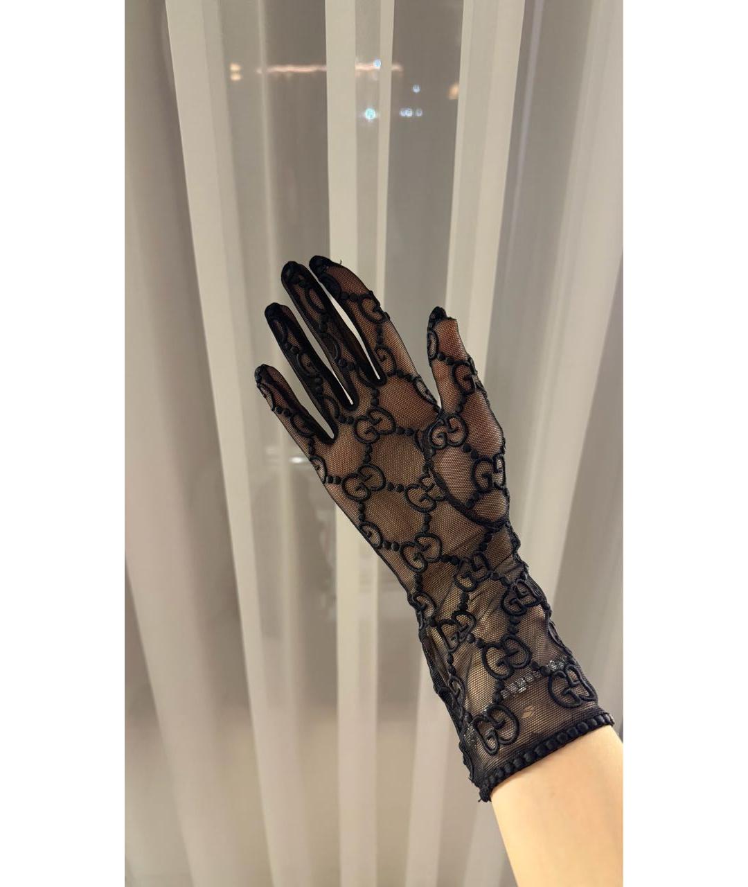 GUCCI Черные перчатки, фото 2