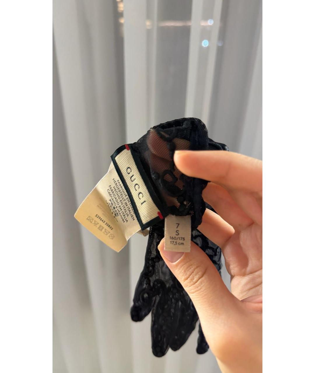 GUCCI Черные перчатки, фото 5