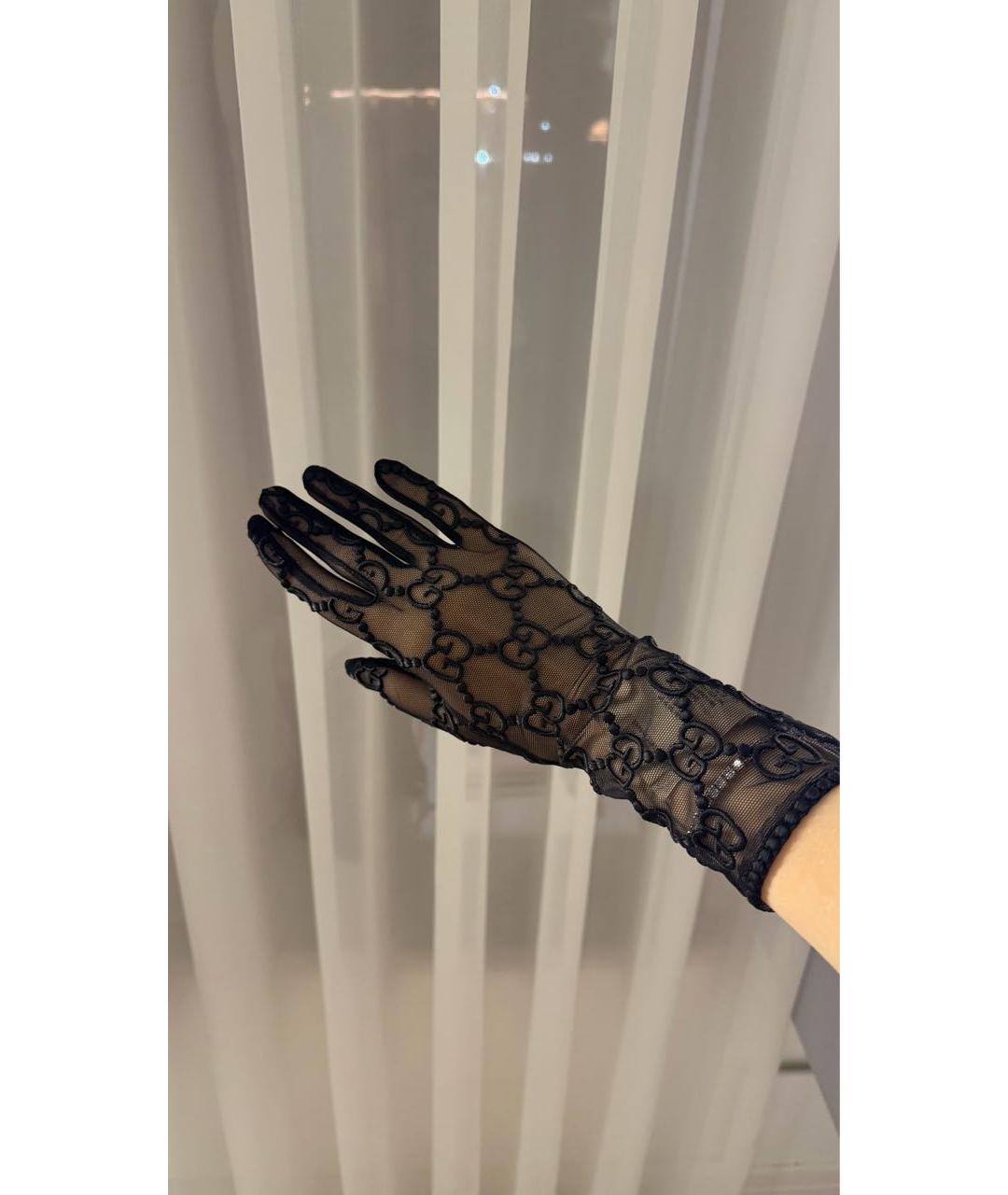 GUCCI Черные перчатки, фото 6