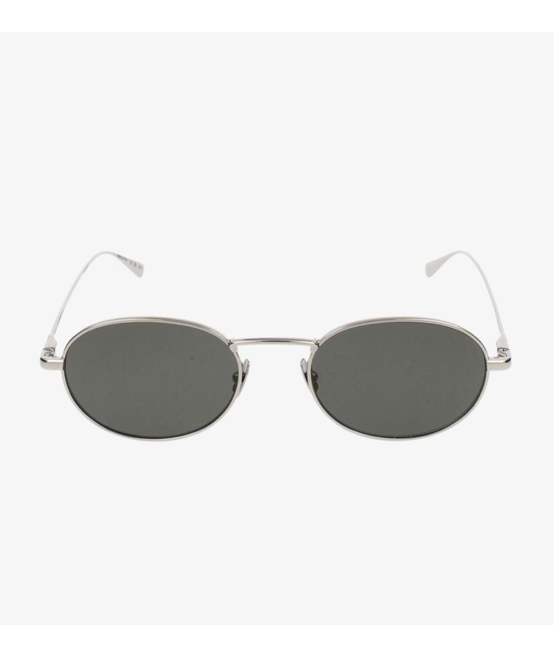 SAINT LAURENT Серые металлические солнцезащитные очки, фото 6