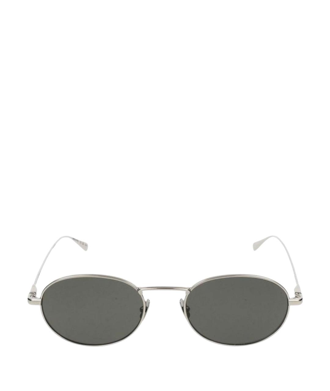 SAINT LAURENT Серые металлические солнцезащитные очки, фото 1