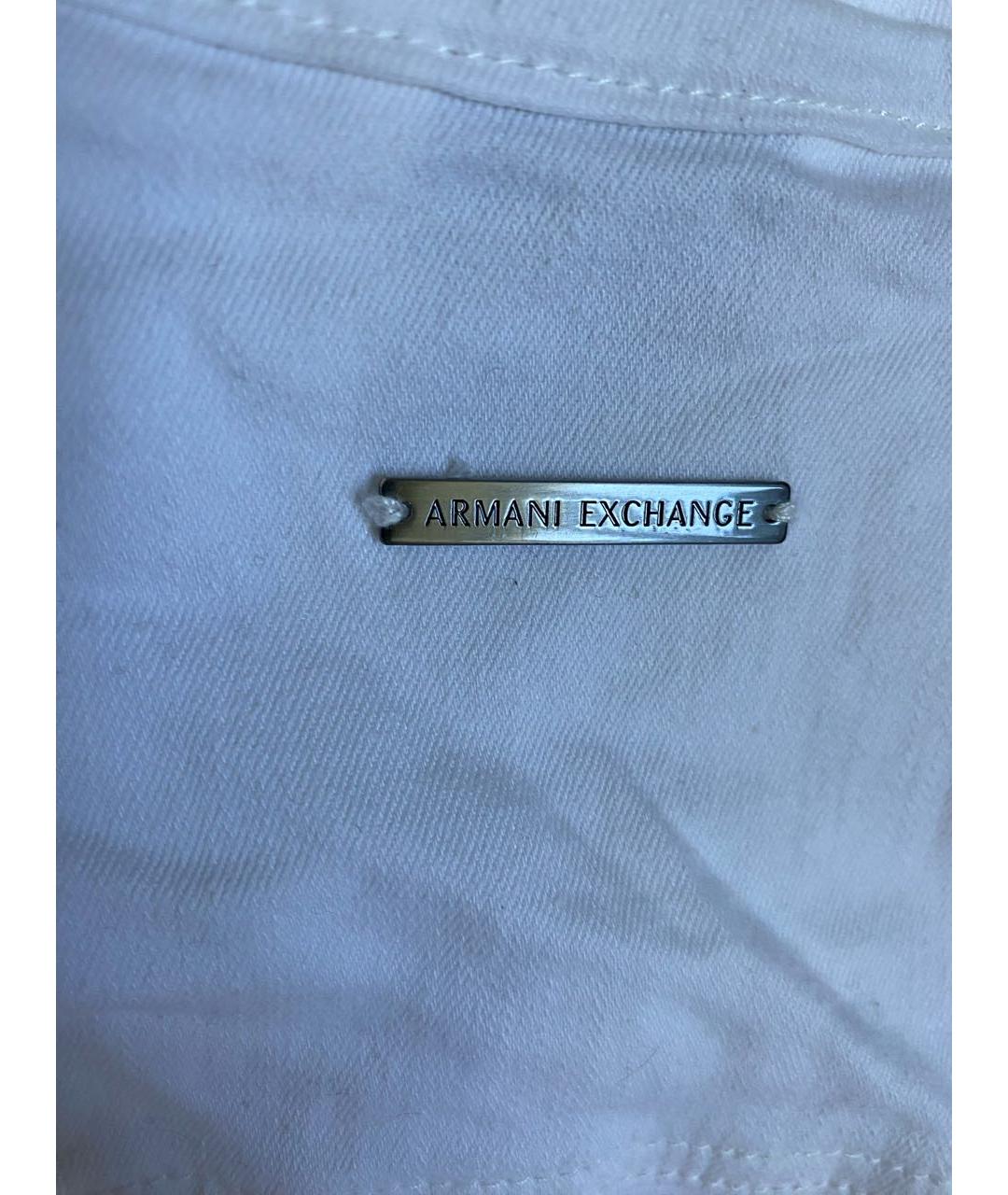 ARMANI EXCHANGE Белый хлопко-эластановый жакет/пиджак, фото 5